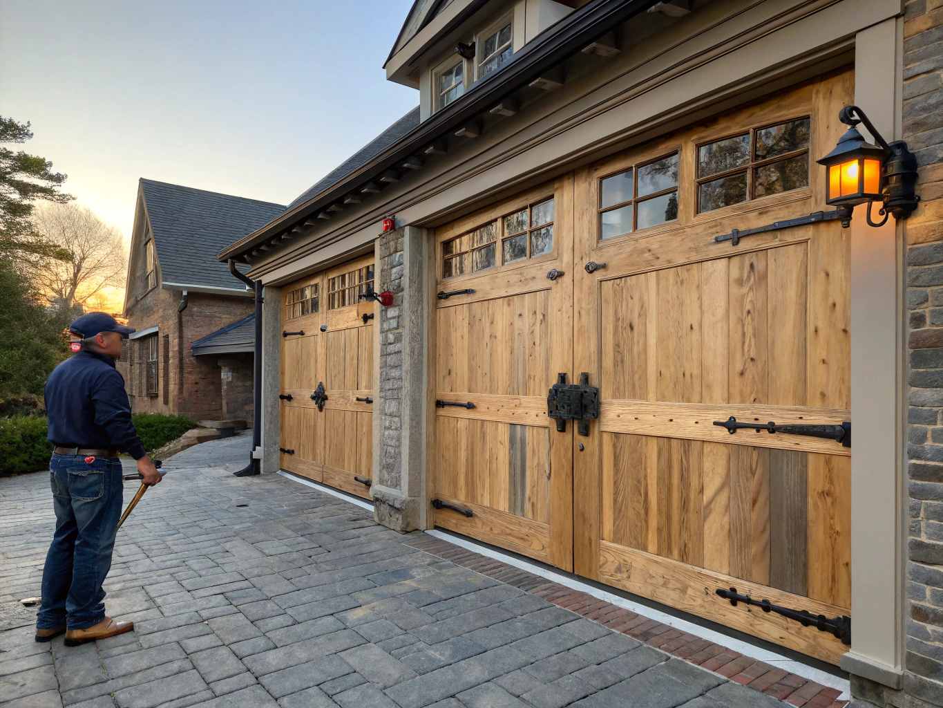 New tactical steel overlay garage door