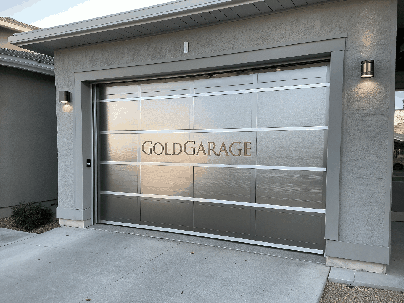 Standard unreinforced garage door